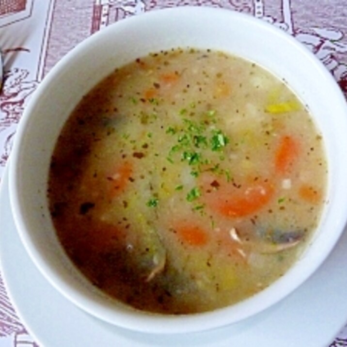 ちょっぴり味噌風味！ポタージュ風野菜スープ